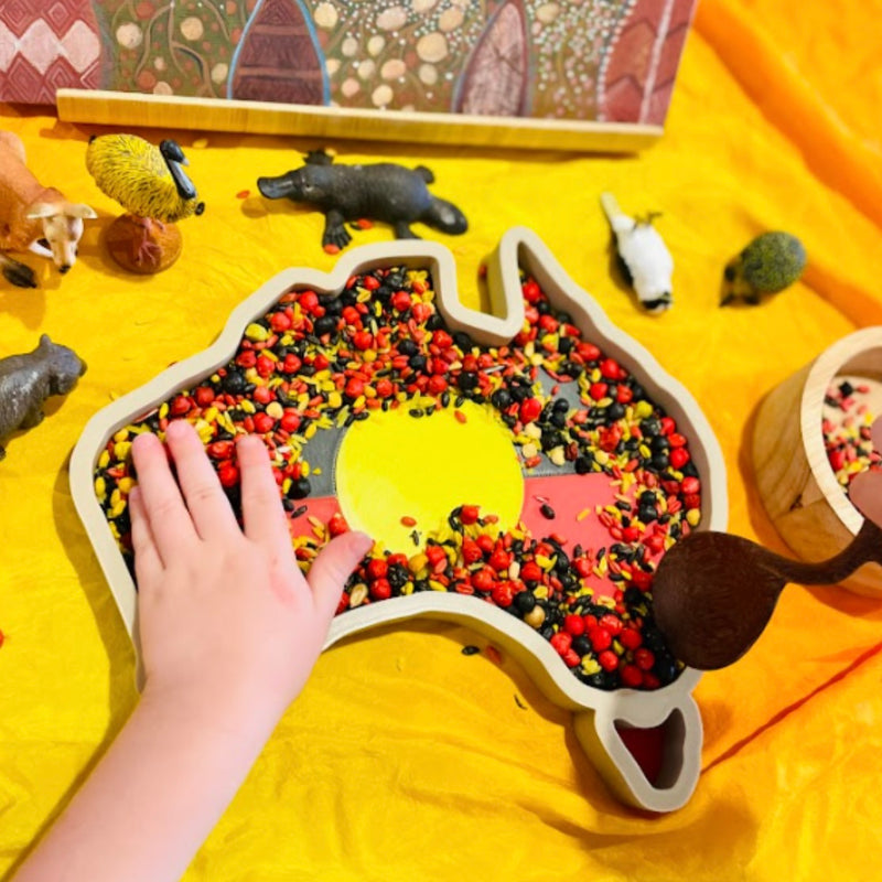 First Nation Flag Eco Play Tray by Naturally Playful Nature Play Tools Sensory Toys First Nation Resources 3yrs+