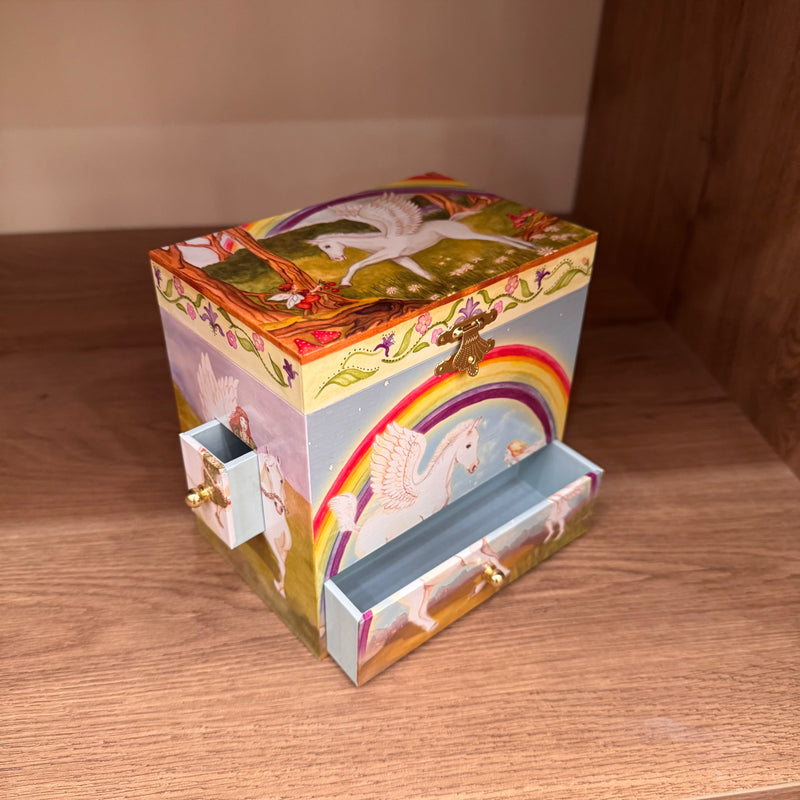 Enchantmints Music Box Pegasus Unicorn Toys Gifting Idea Best Seller for Fairy Unicorn and Castle Theme 3yrs+