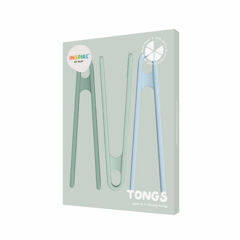 Inspire My Play Sensory Play Silicone Tweezer/Tong 3pcs Set Motor Skills Developmental Toys 3yrs+