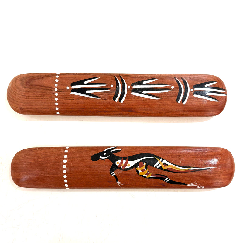 Handpainted Traditional Music Clap Sticks Set of 2 by Memories of Australia Musical Instruments for Kids
