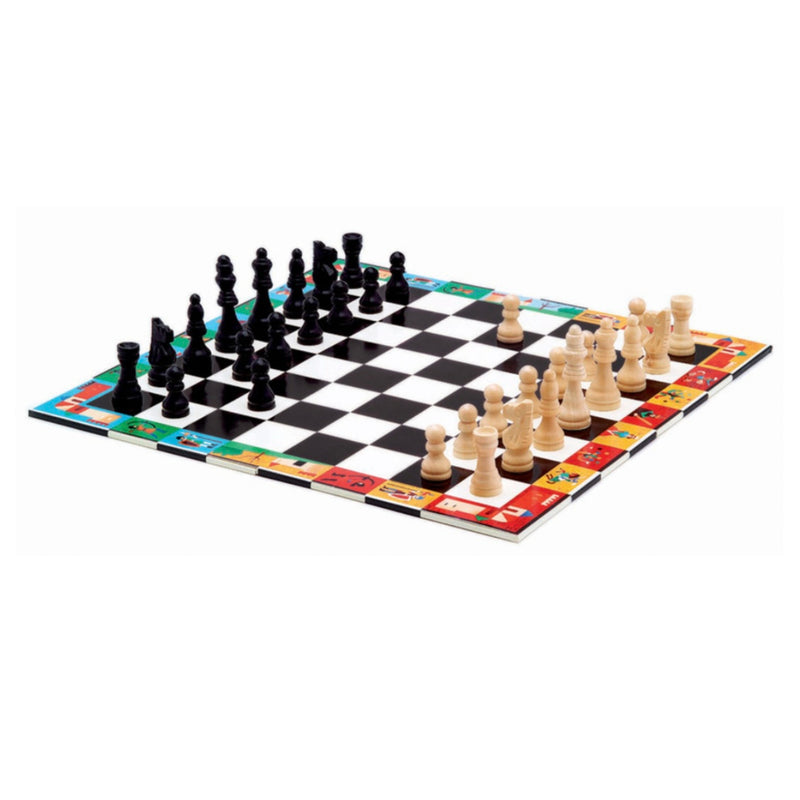 Djeco Chess and Checkers Board Game STEM Strategy Games 6yrs+
