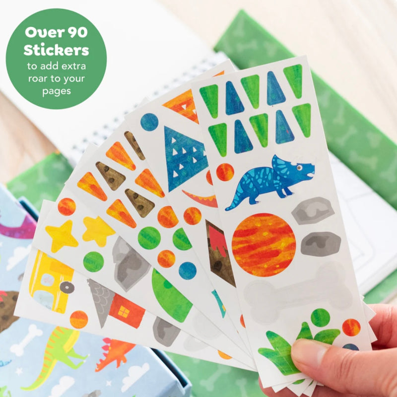 Tiger Tribe Colouring Set Dinosaurs Activity Book Art and Craft for kids Dinosaur and Dragon Theme 4yrs+