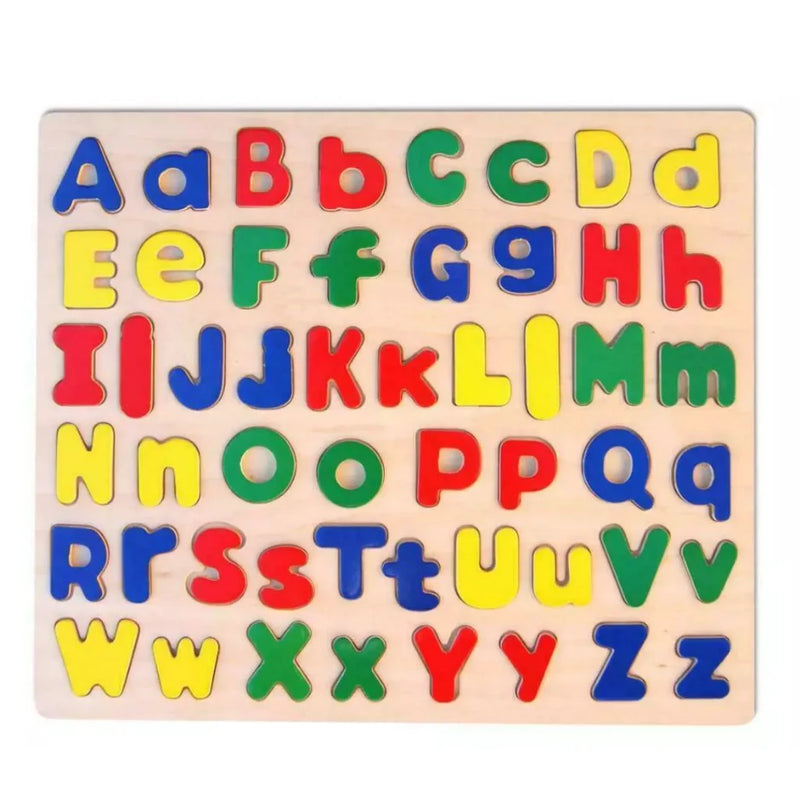 Fun Factory Wooden Alphabet Puzzle Early Literacy Cognitive Language Development Toys 3yrs+