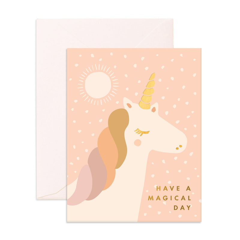 Have a Magical Day Unicorn kids Birthday Card By Fox and Fallow