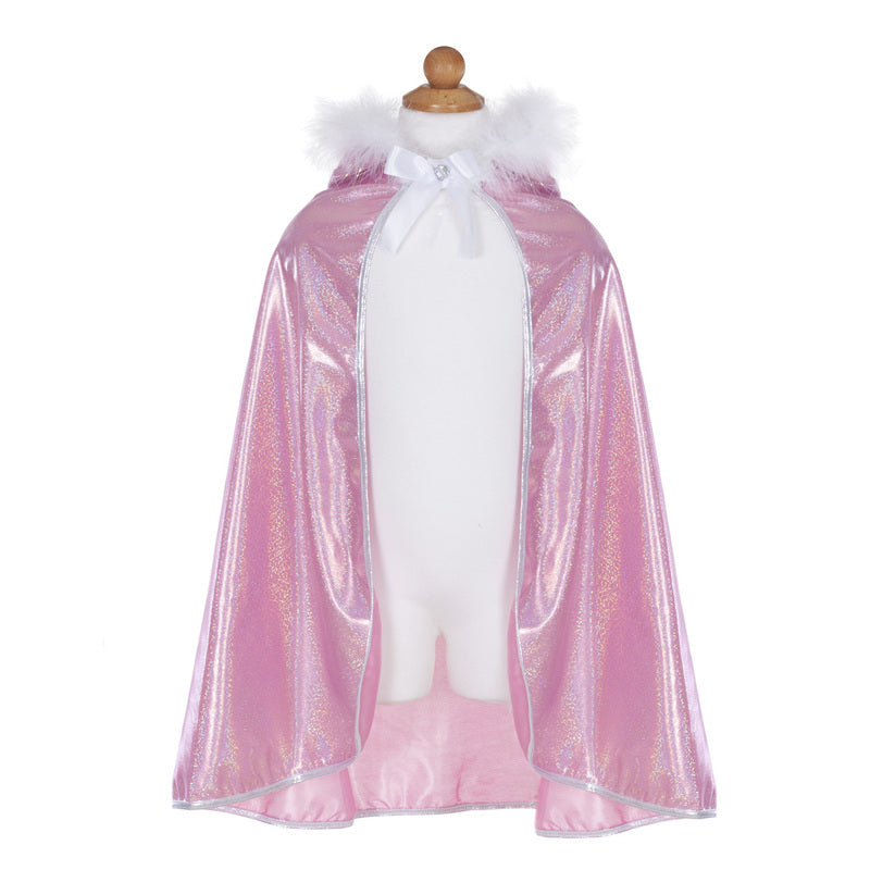 Pink Glitter Princess Cape Size 4-6 by Great Pretenders Costumes Best Seller Fairy Unicorn and Castle Theme 3yrs+