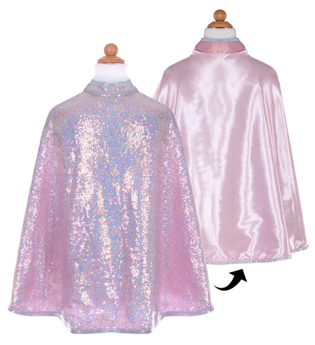 Silver Reversible Sequins Cape  by Great Pretenders Size 5-6 3yrs+