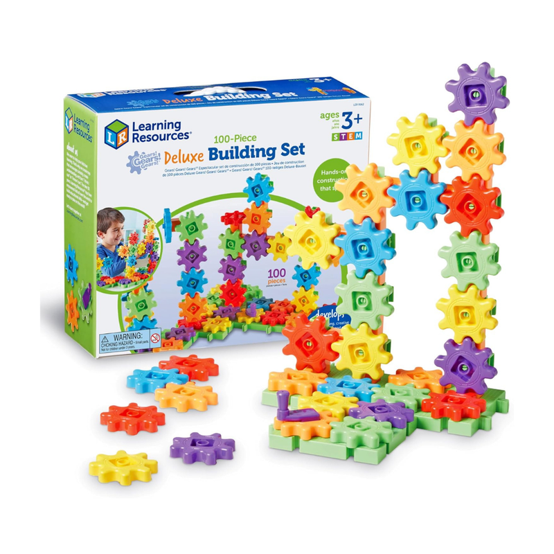 Gears! Gears! Gears! 100pcs Deluxe Building Set By Learning Resources STEM Toys Gifting Creativity Toy Idea for 3yrs+