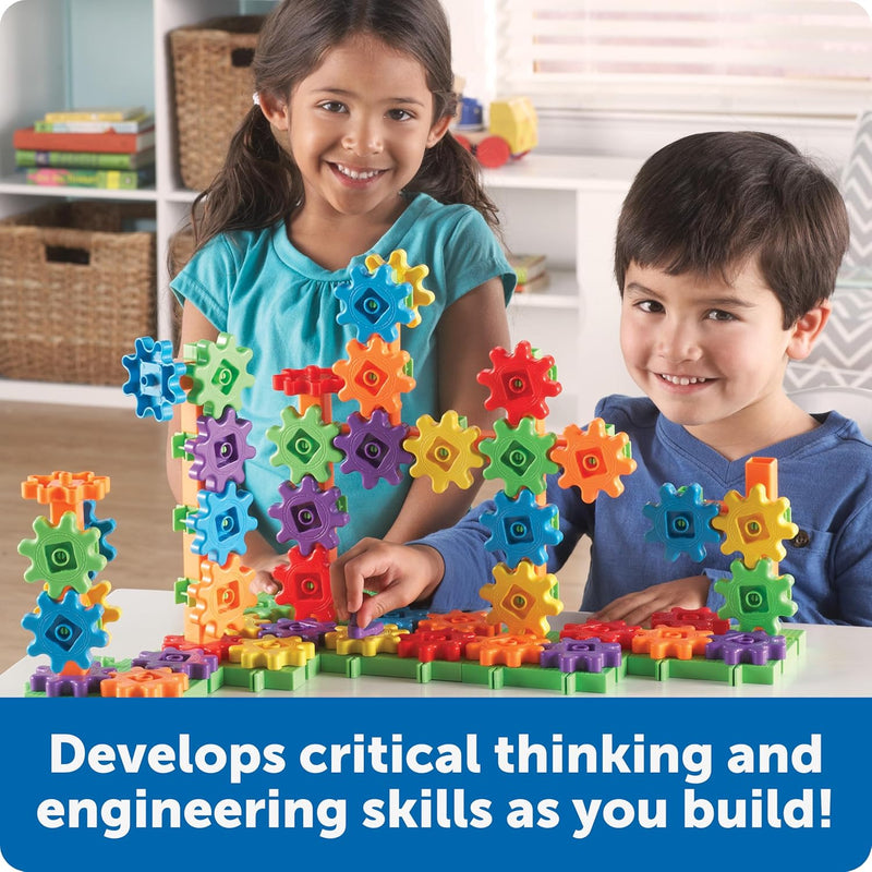 Gears! Gears! Gears! 100pcs Deluxe Building Set By Learning Resources STEM Toys Gifting Creativity Toy Idea for 3yrs+
