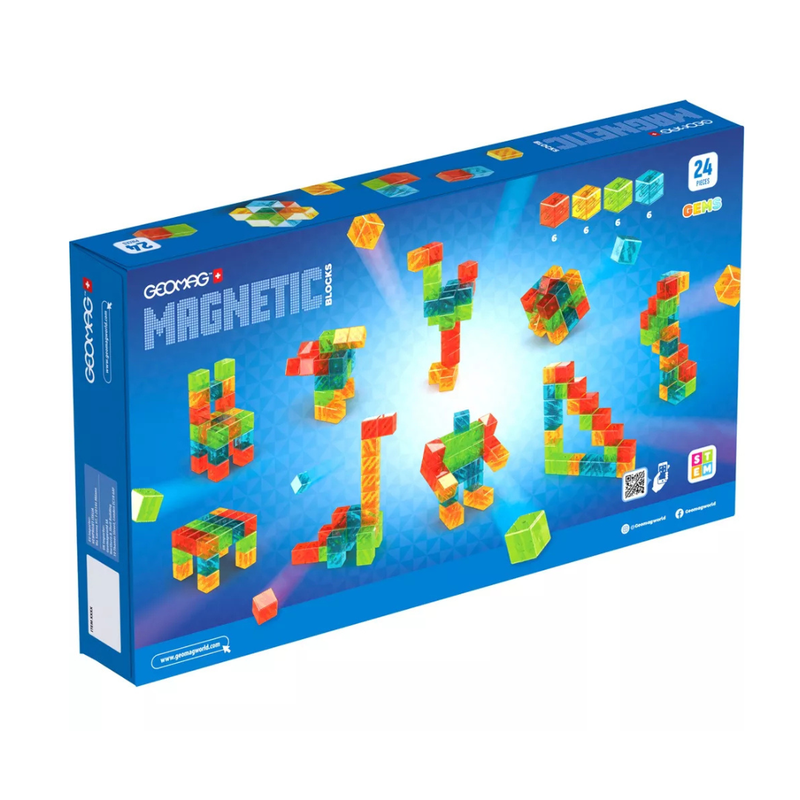 Geomag Magnetic Blocks Gems 24pcs Set Magnetic Toys Building Blocks STEM Toys 12m+