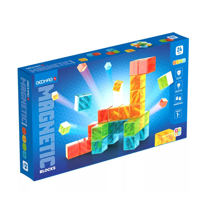 Geomag Magnetic Blocks Gems 24pcs Set Magnetic Toys Building Blocks STEM Toys 12m+