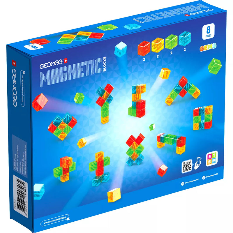 Geomag Magnetic Blocks Gems 8pcs Set Magnetic Toys Building Blocks STEM Toys 12m+