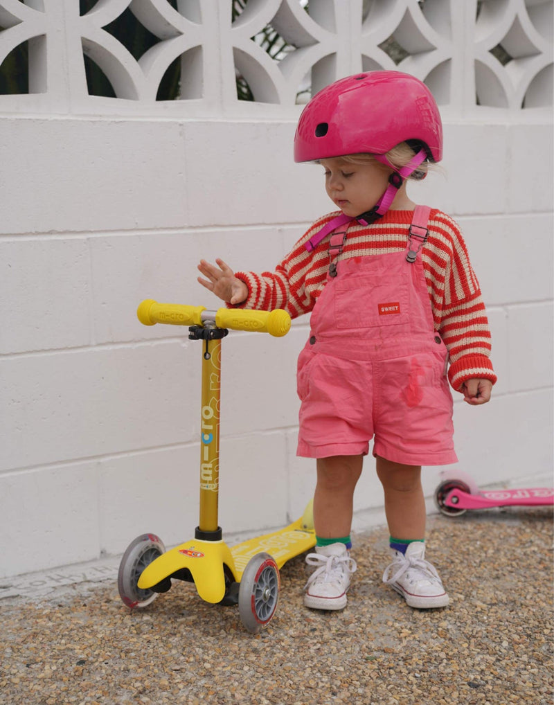 Micro Helmet Plain Pink Size S 48-52cm and M 52-56cm Kids Bike Helmet Best Seller 2yrs+