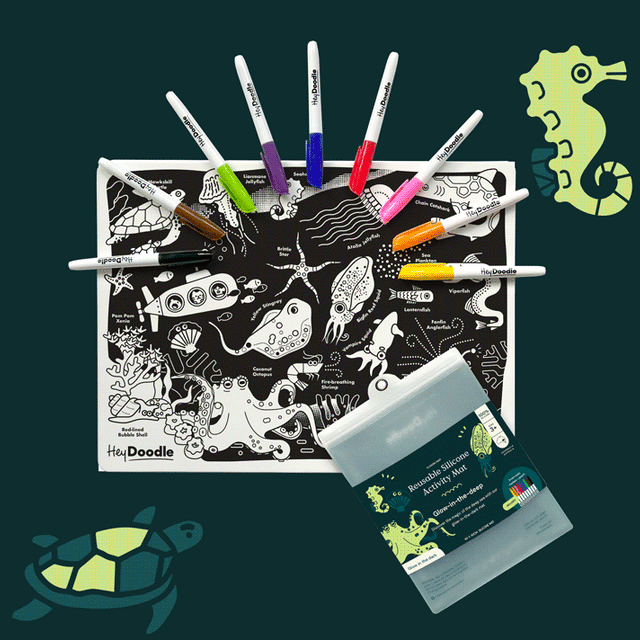 Hey Doodle Glow in the Deep Art and Craft for Kids Travel Toy Retired 3yrs+