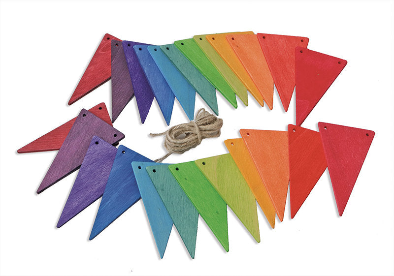 Grimm's Rainbow Bunting Pennant Banner 12m+