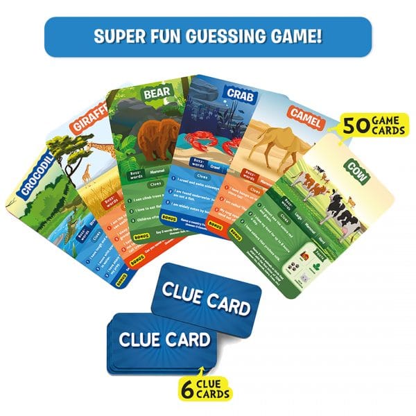 Guess in 10 Card Games for kids Animals by Skillmatics Animals Toys 6yrs+
