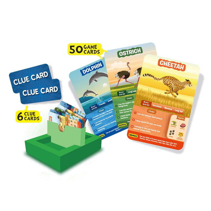 Guess in 10 Card Games for kids Animals by Skillmatics Animals Toys 6yrs+