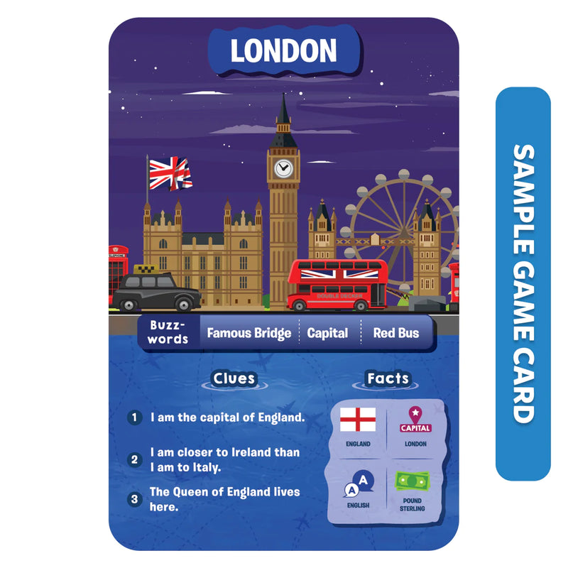 Guess in 10: Around the World Board Game by Skillmatics 8yrs+