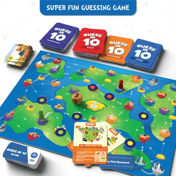 Guess in 10: Around the World Board Game by Skillmatics 8yrs+