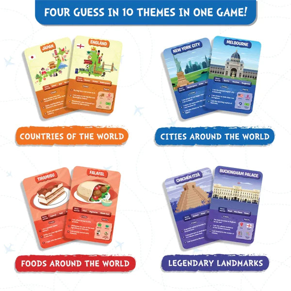 Guess in 10 Board Game : Around the World by Skillmatics 8yrs+