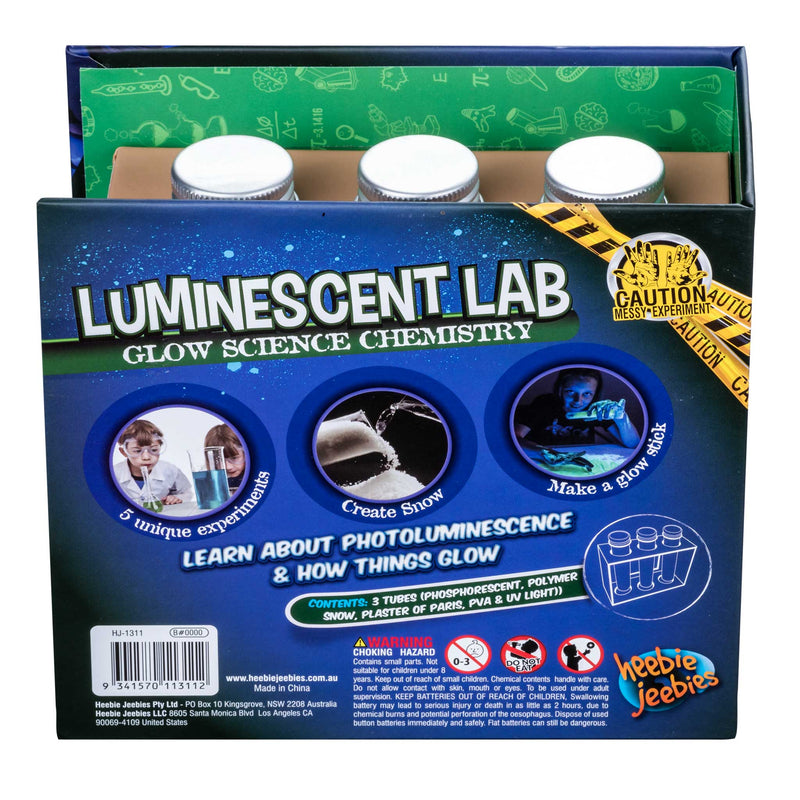 Heebie Jeebies Luminescent Lab with Snow Glow Powder Chemistry Early Science STEM Toys Best Seller 3yrs+