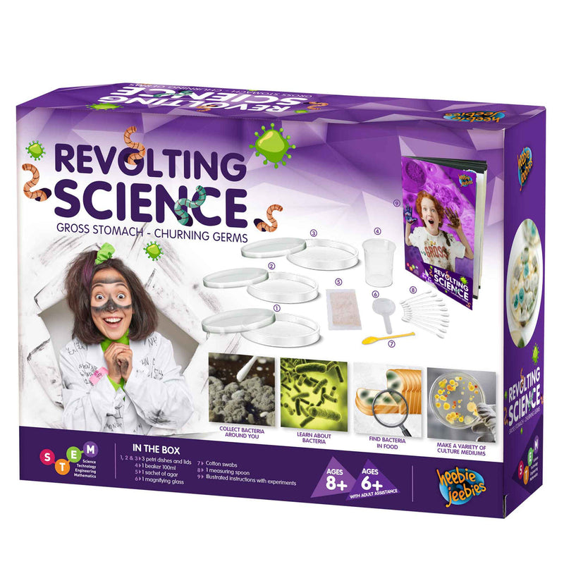 Heebie Jeebies Revolting Science Microbial world of Bacteria Grow STEM Toys Early Science STEM Toys Gifting Idea for 8yrs+