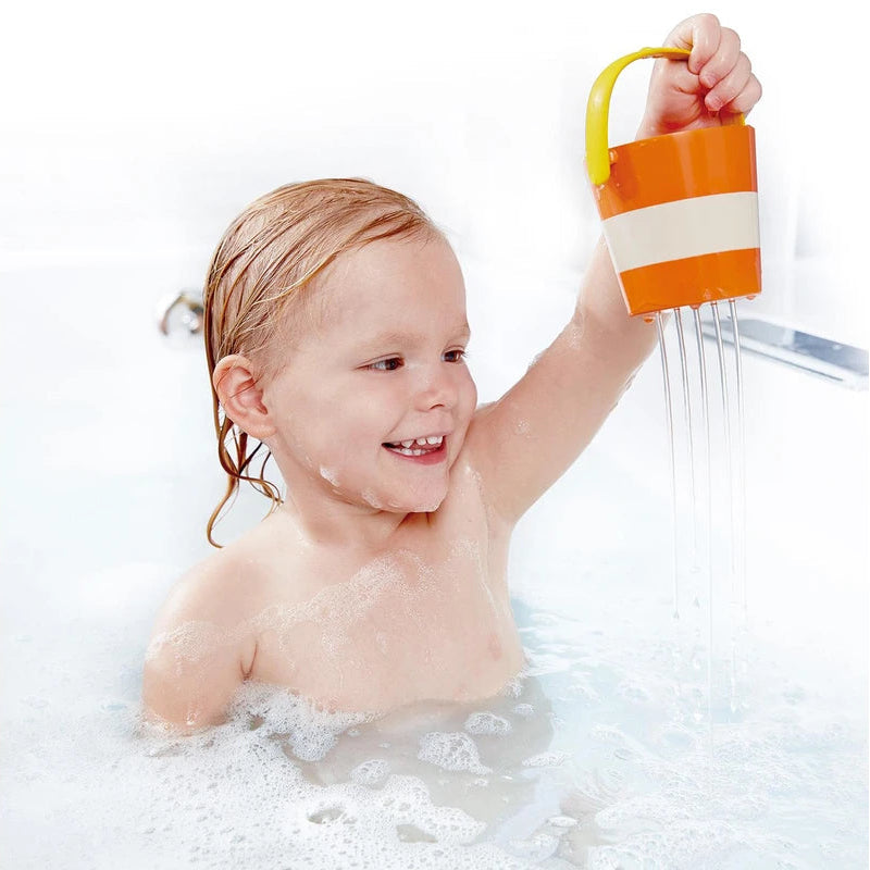 Hape Little Splashers Happy Buckets 3 Pieces Bath Toys for Toddlers Best Seller 12m+