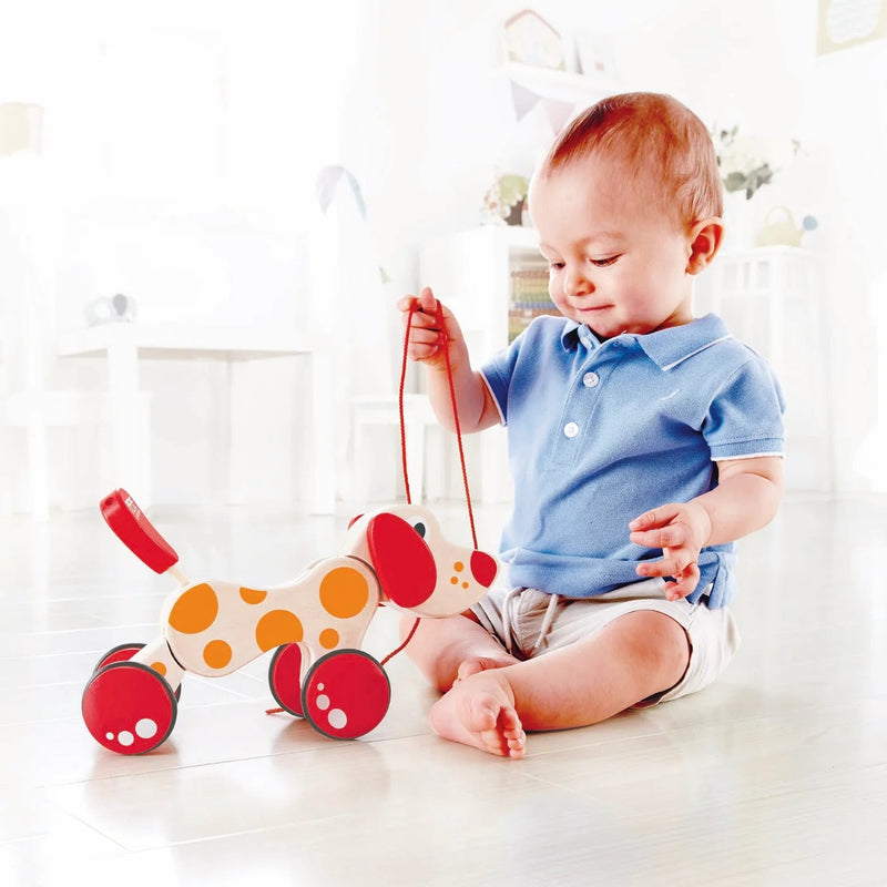 Hape Pepe Pull Along Dog Toddler Wooden Toys Best Seller Gift Idea for 12m+