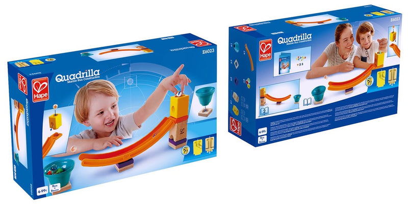 Hape Marble Run Quadrilla Starter Mega Skatepark Early Science STEM Toys 9pcs Marble Run Game 4yrs+