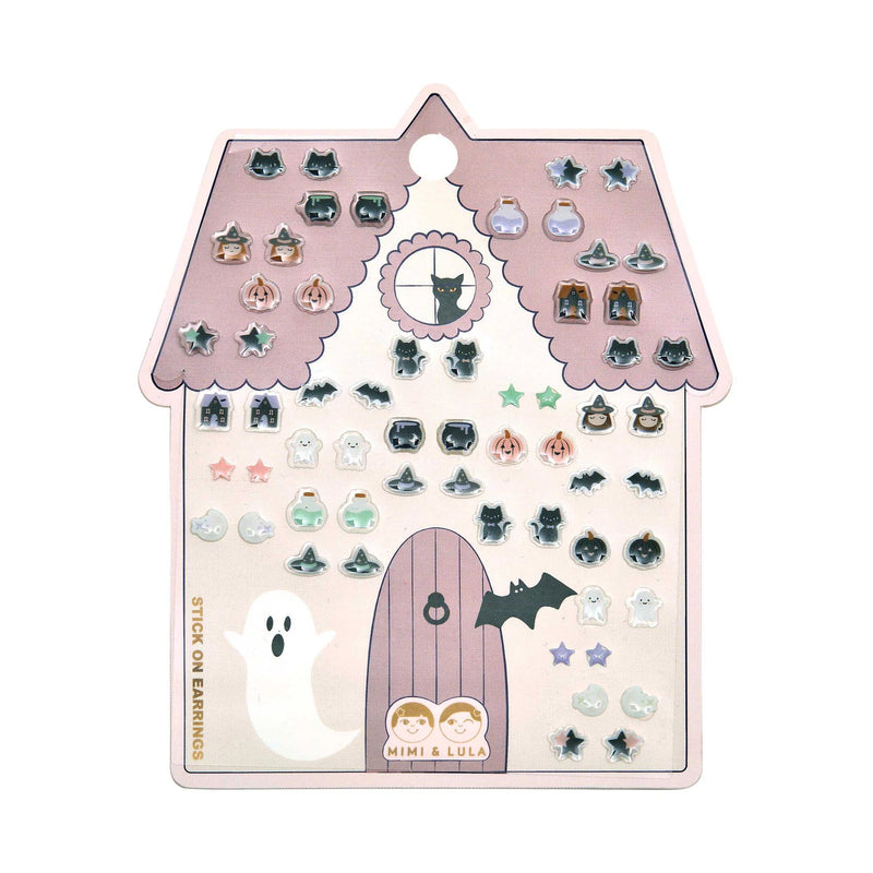 Stick On Earrings Haunted House 50pcs by Mimi & Lula Kids Makeup Set Halloween Range 3yrs+