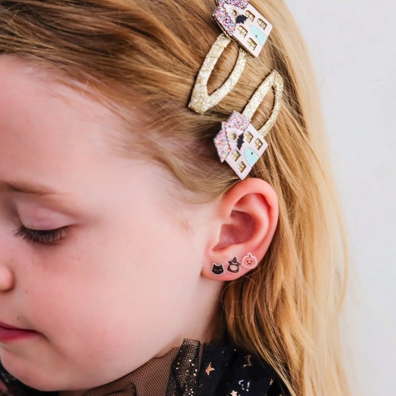 Stick On Earrings Haunted House 50pcs by Mimi & Lula Kids Makeup Set Halloween Range 3yrs+