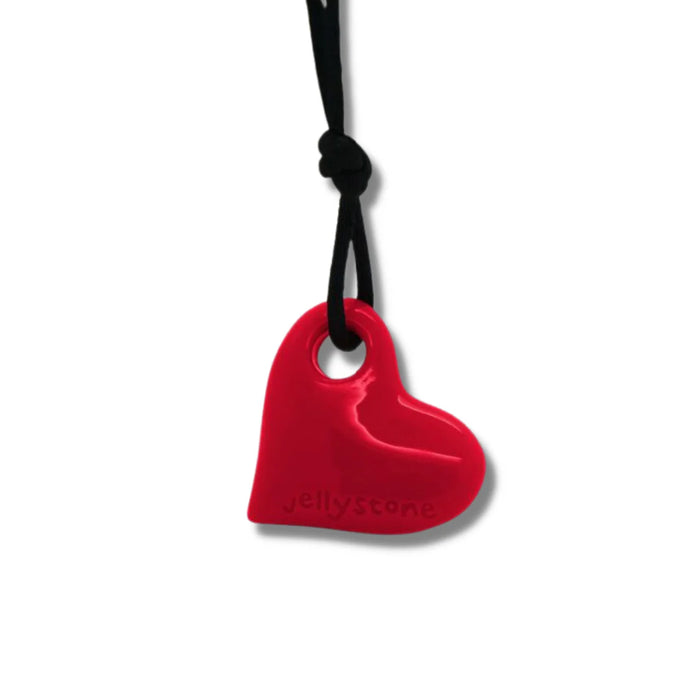 Jellystone Silicone Pendant Scarlet Red Heart 3yrs+