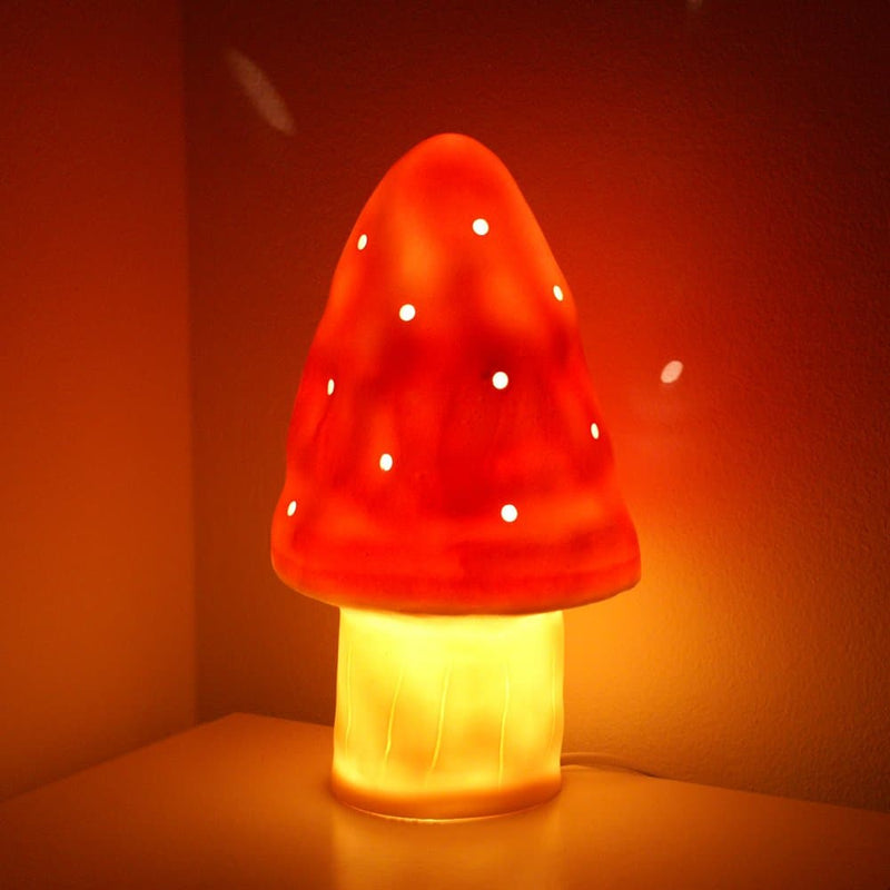 Heico Kids Night Light Small Mushroom Lamp Red with white CORD Best Seller