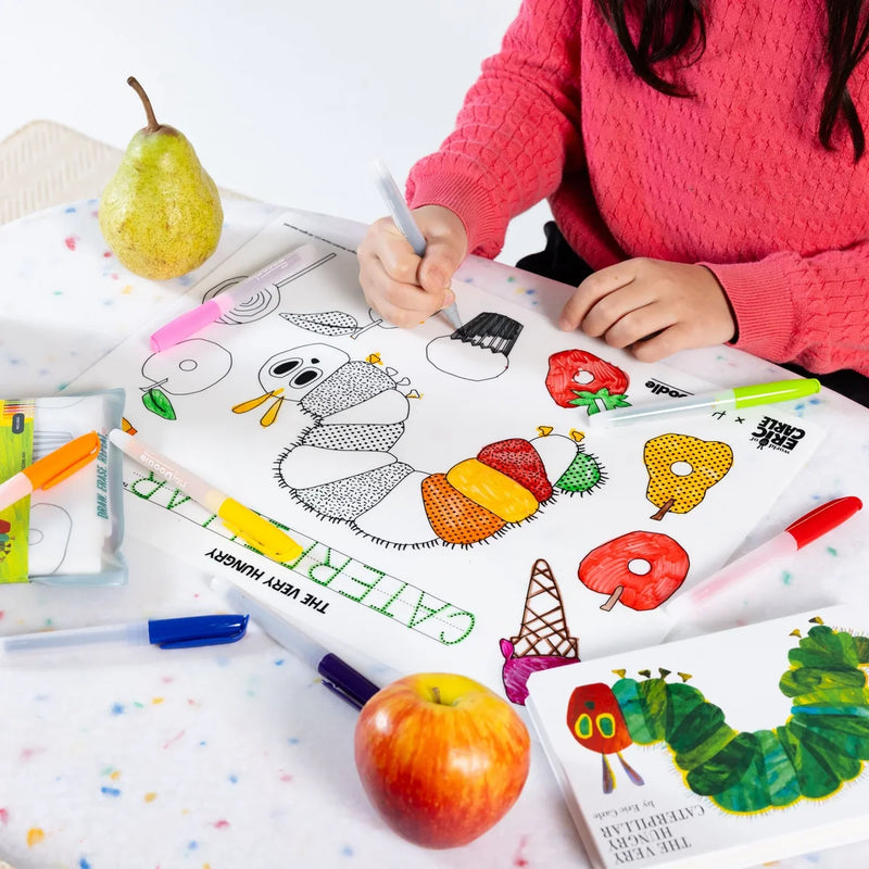 Hey Doodle The Very Hungry Caterpillar Classic Colouring & Doodle Mat Travel Toys Art and Craft for Kids 3yrs+