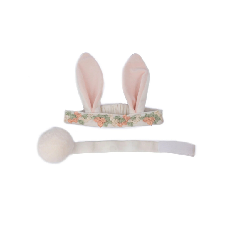 Hippity Hop Bunny Ears and Tail Accessory Set By Great Pretenders Costumes Fairy Unicorn Castle Theme 3yrs+