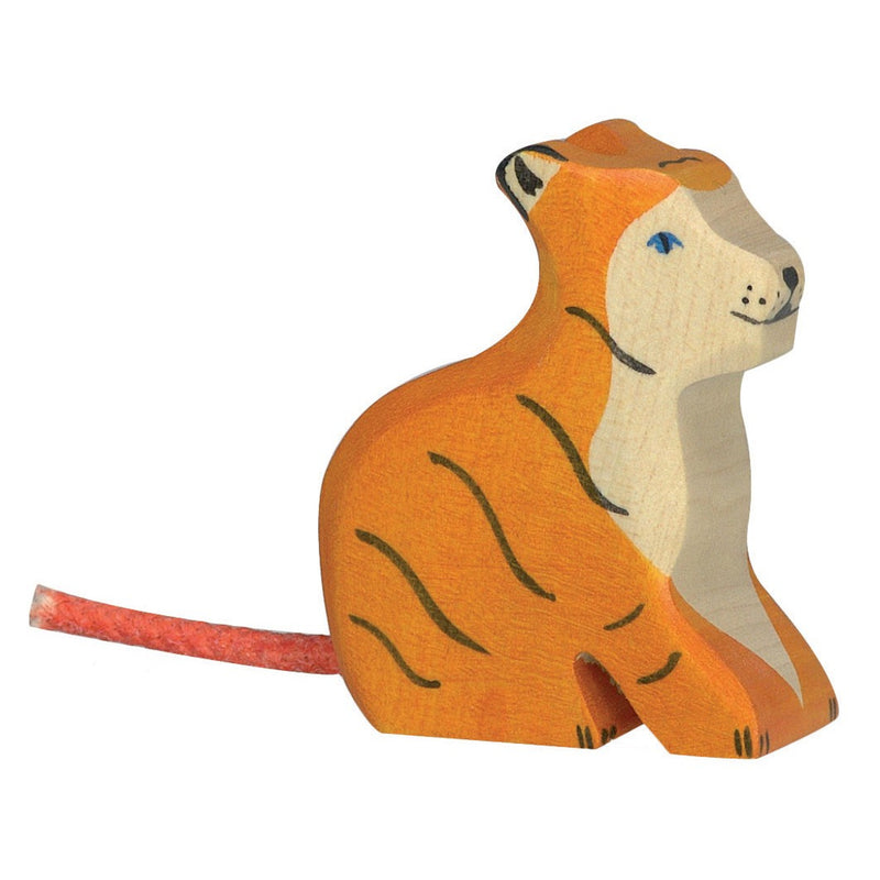 Holztiger Sitting Tiger Small Wooden Animals Wildlife Animal 3yrs+