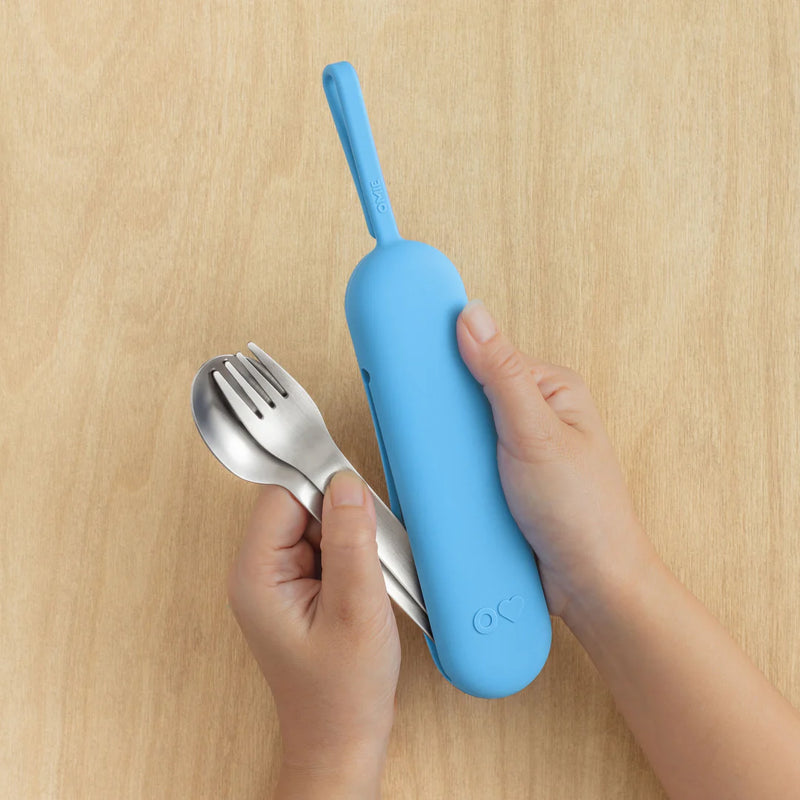 Omie OmieBox UP Pod and Utensil Set Compatible with both OmieBox Original and Up 3 Colours in design Kids Lunch Time  Best Seller 9yrs+