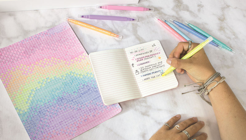 Ooly Markers 8 Pastel Liners with Fine Tip and chisel tip double ended Stationary Art and craft for kids clearance 6yrs+