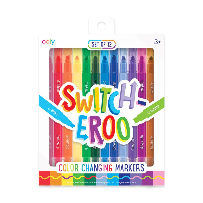 Ooly 12 Switcheroo Colour Changing Markers Double Ended Stationary Art and craft for kids 3yrs+