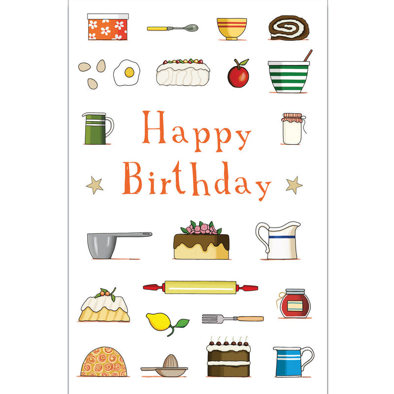 Birthday Baking Greeting Card by Red Tractor Designs Birthday card