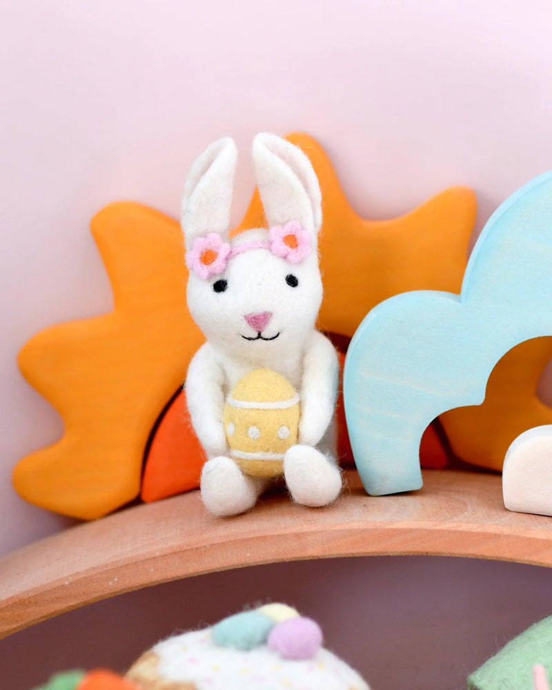 Tara Treasures Felt Rabbit with Easter Egg Felt Animals 3yrs+