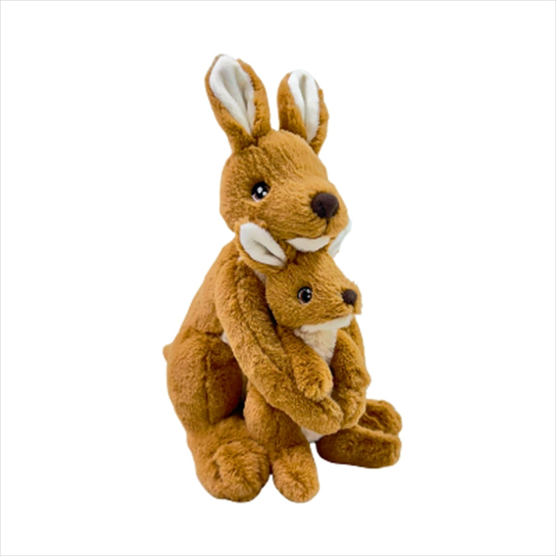 Eco Kangaroo Toy Mum & Baby Plush Toys for 3yrs+