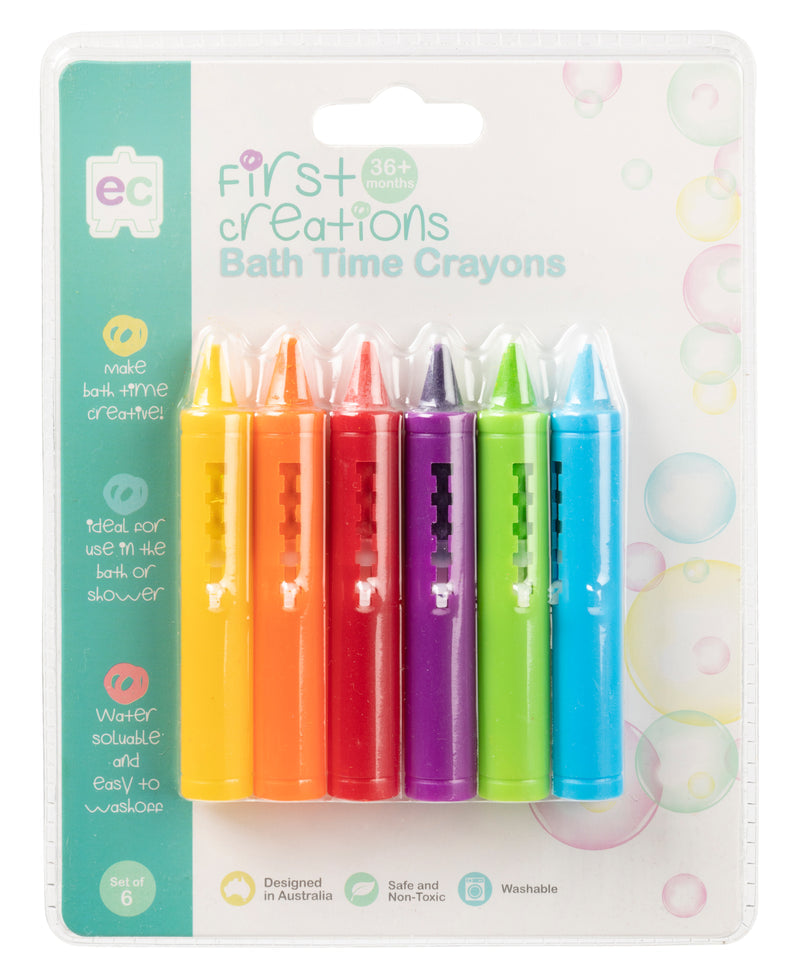 First Creations Bath Crayons Set of 6 Bath Toys Art and craft for kids 3yrs+ Clearance
