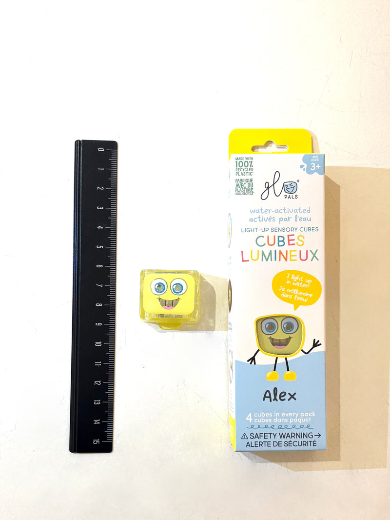 Glo Pals Water Activated Light Up Cubes by Jellystone Bath Sensory Developmental Toys for Toddlers Gift Idea Best Seller 3yrs+