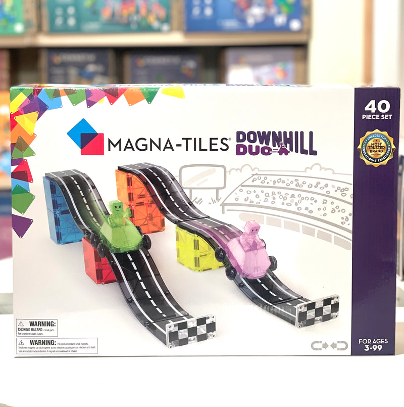 Magna Tiles Road Downhill Duo Car Ramp Race Track 40 Piece Set Magnetic Tiles Best Seller Most Loved in Store 3yrs+