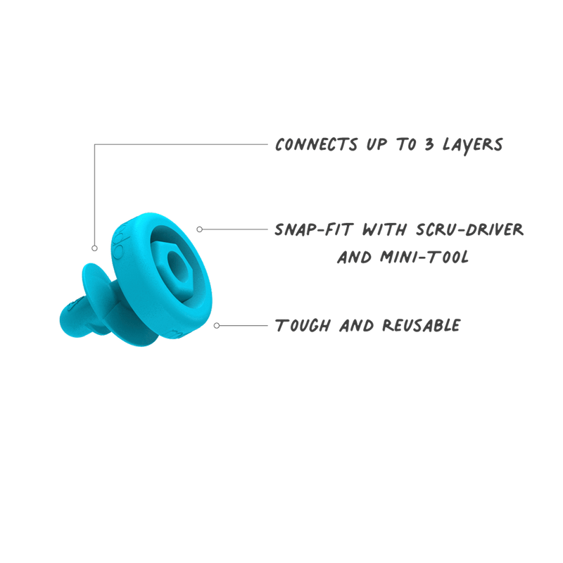 Makedo Scru Combo Construction Tool 160pcs Accessory Set for Makedo Art and Craft for Kids 5yrs+