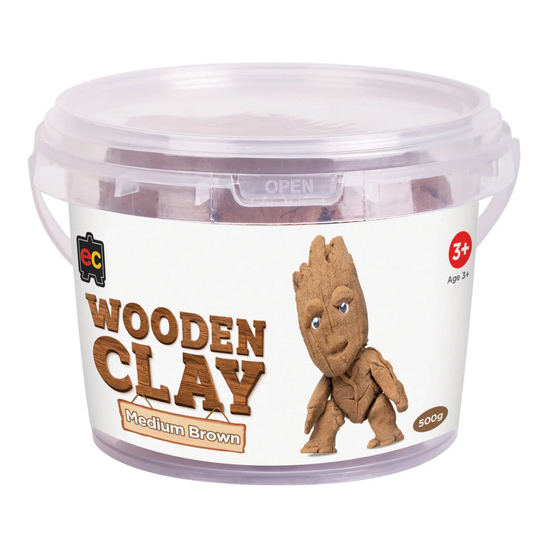 Wooden Clay Medium Brown 500g 3yrs+