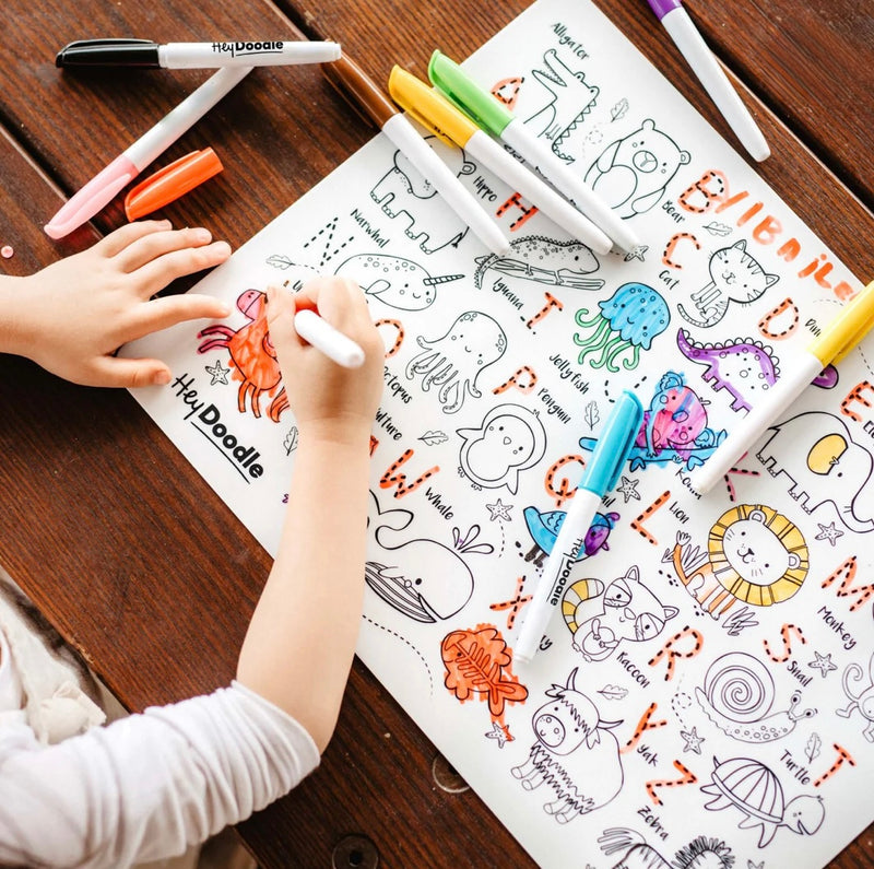 Hey Doodle ABC Into the Wild Travel Art and craft for kids Travel Toys Wild Animals Early Literacy Motor Skills Best Seller Most Loved in Store 3yrs+