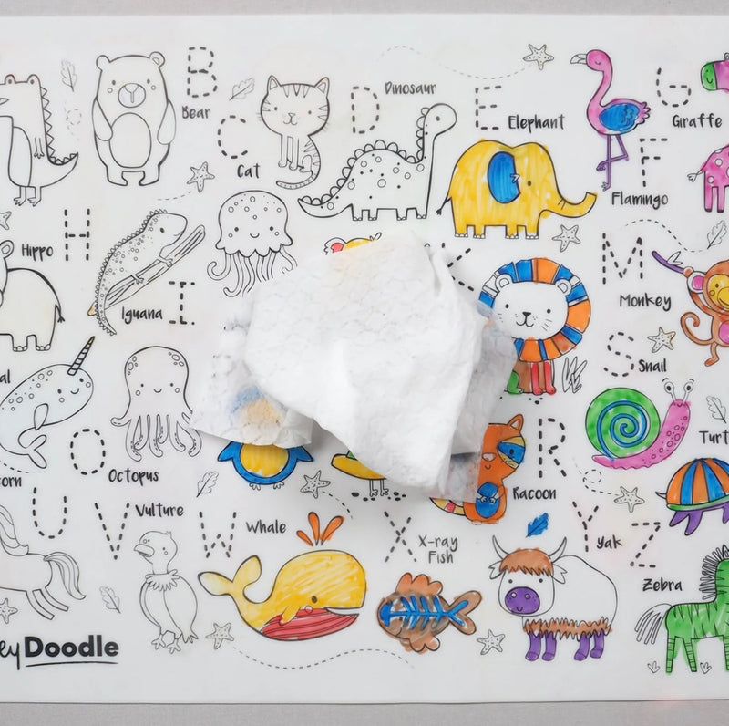 Hey Doodle ABC Into the Wild Travel Art and craft for kids Travel Toys Wild Animals Early Literacy Motor Skills Best Seller Most Loved in Store 3yrs+