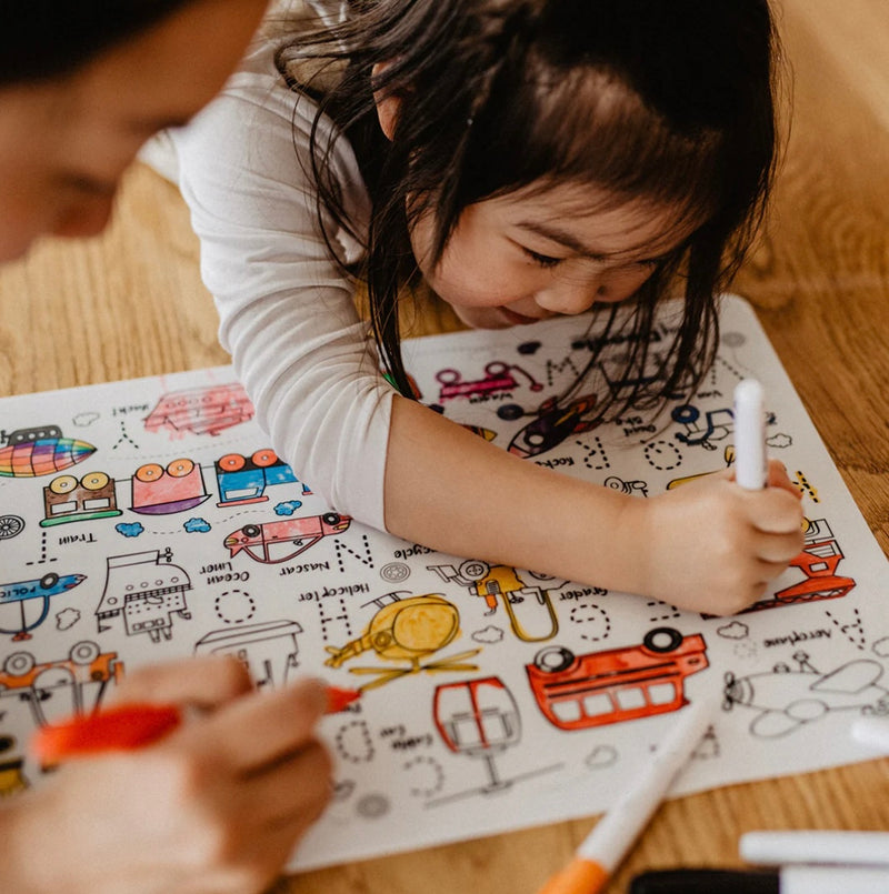 Hey Doodle ABC Toot Toot Honk Art and craft for kids Travel Toy Car Early Literacy Motor Skills Best Seller Most Loved in Store 3yrs+