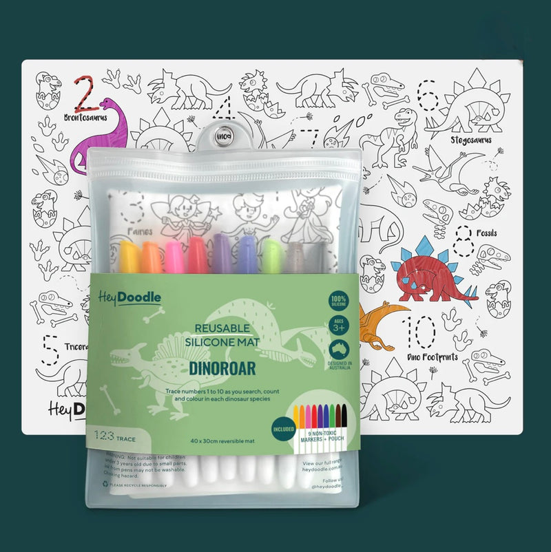 Hey Doodle 123 DinoRoar Art and craft for kids Travel Toys Dinosaur Best Seller Dinosaur and Dragon Theme Most Loved in Store 3yrs+